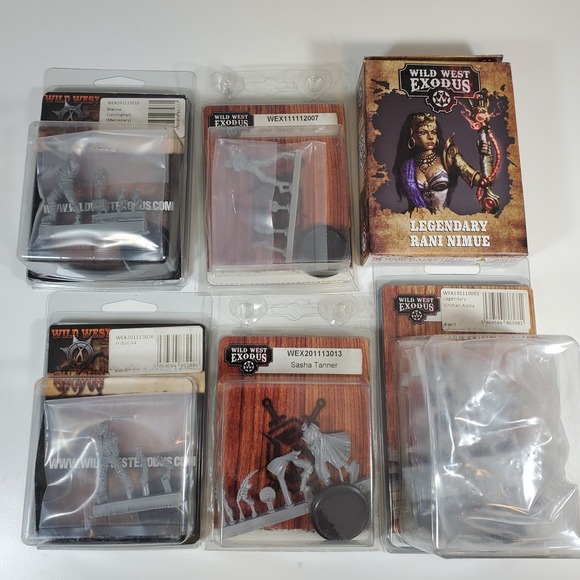 Warcradle Studios Other - Wild West Exodus Lot 6 Miniatures 35mm Sasha Marcus Rani H Bot 44 Boxer Alpha